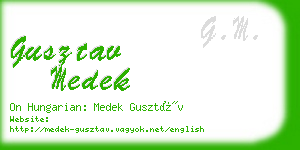 gusztav medek business card